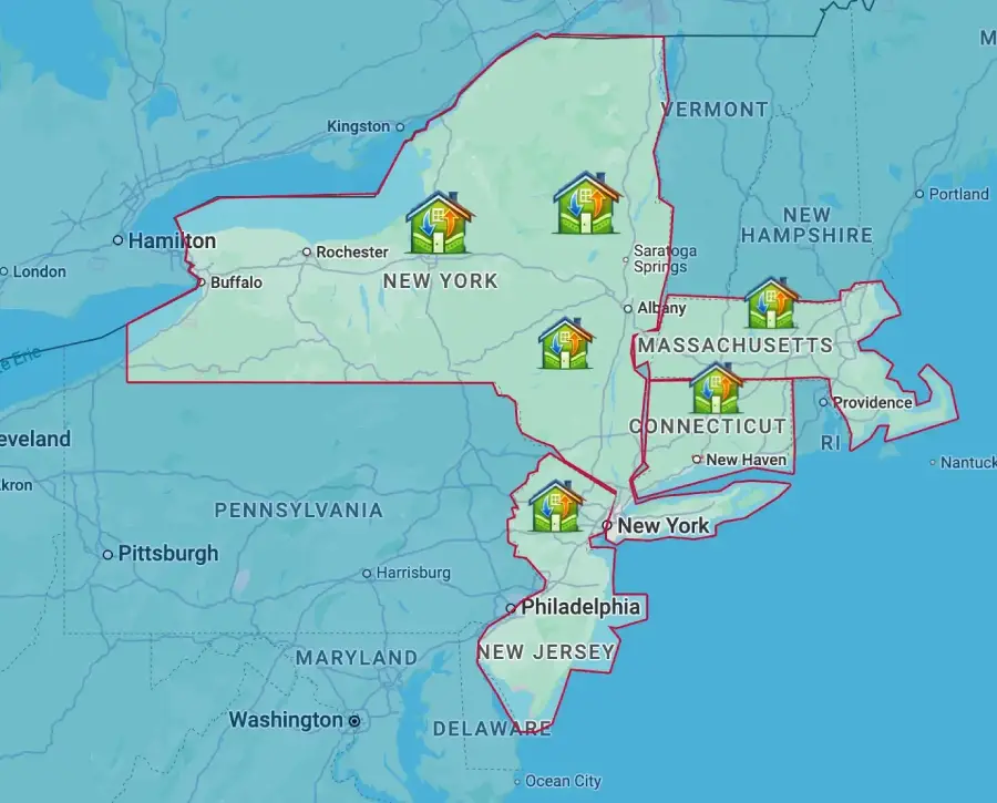 AI Greenhome service area map